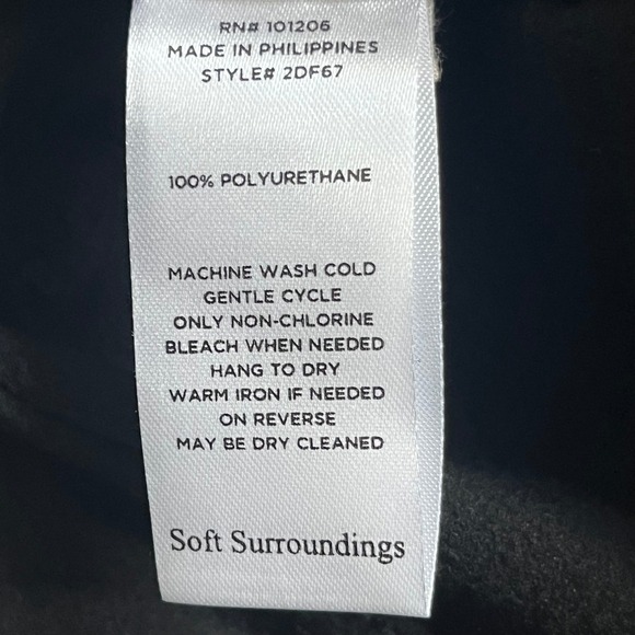 Soft Surroundings Faux Leather High Rise Skinny Pants Black‎ Size 8 - Picture 7 of 11